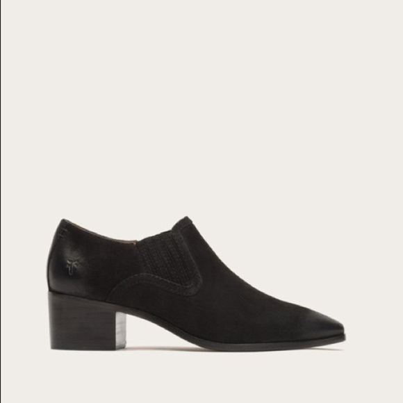 $339 Frye Eleanor Black Leather Western Shootie Everyday Casual Comfy Ankle Boot - Picture 2 of 16